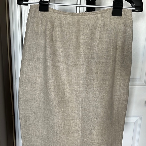 Jennifer Moore tan linen pencil skirt - Picture 5 of 8